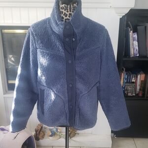 L.L. Bean Women's Cozy Blue Teddy Jacket